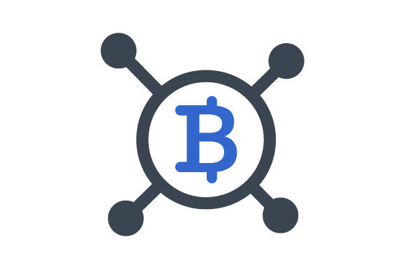 Bitcoin Network Icon Graphics