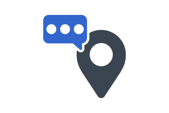 Chat Location Icon Graphics for Modern Branding