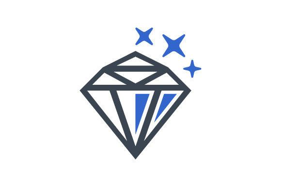 Diamond Gemstone Icon Graphics
