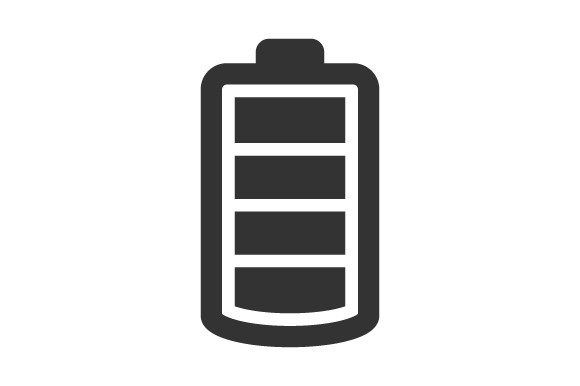 Full Battery Icon: A Modern Graphic Design Asset for Content Publishers