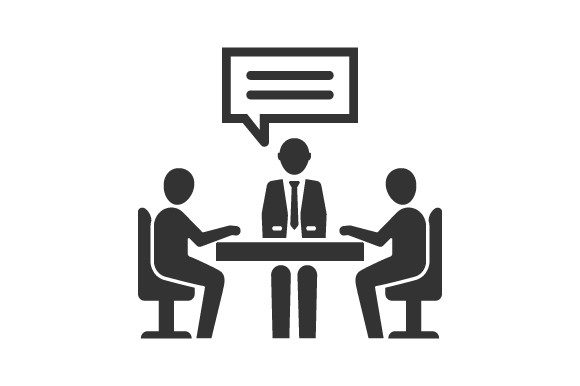 Job Interview Icon: A Graphic Asset for Branding and Design
