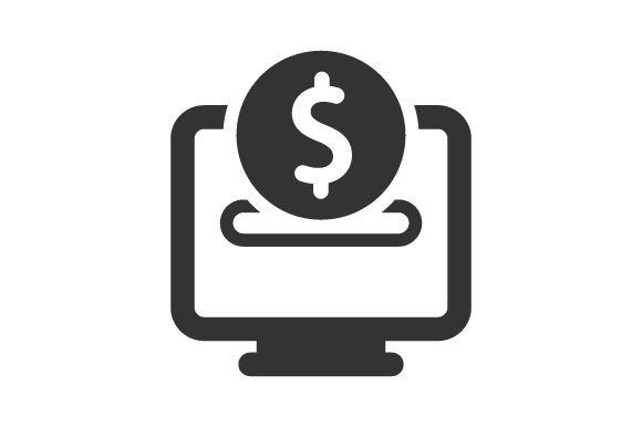 Online Money Donation Icon: A Graphic Asset for Modern Branding