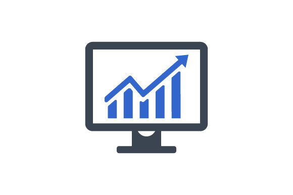 Online Profit Report Icon: A Graphic Design Asset for Modern Content