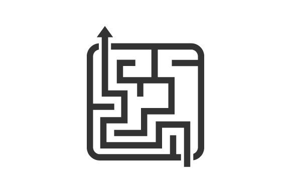 Planning Maze Icon for Modern Branding