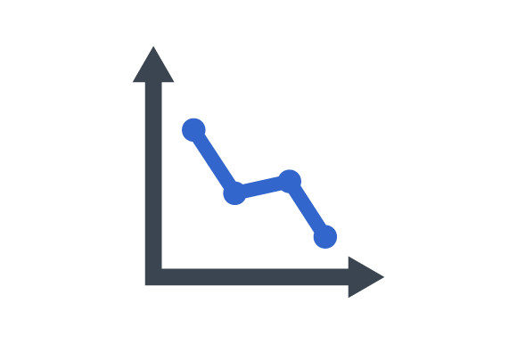 Profit Decrease Icon Graphics for Digital Sellers