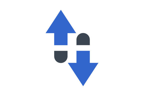 Reverse Up Down Arrow Icon for Modern Branding