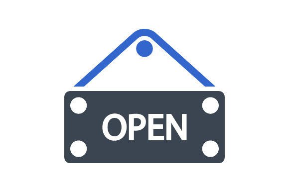 Shop Open Sign Icon Graphics for Crafters