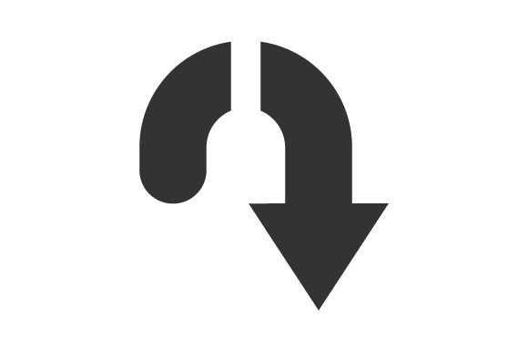 U Turn Down Icon Review